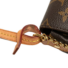ルイ ヴィトン モノグラム フェイボリットMM ハンドバッグ ショルダーバッグ 2WAY M40718 ブラウン PVC レザー レディース LOUIS VUITTON 【中古】