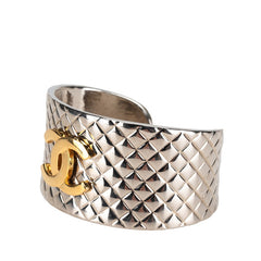シャネル ヴィンテージ マトラッセ ココマーク バングル シルバー ゴールド メタル レディース CHANEL 【中古】