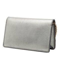 ディオール J'ADIOR 斜め掛け チェーン ショルダーバッグ シルバー ゴールド レザー メッキ レディース Dior 【中古】