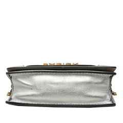 ディオール J'ADIOR 斜め掛け チェーン ショルダーバッグ シルバー ゴールド レザー メッキ レディース Dior 【中古】