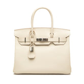 エルメス バーキン30 ハンドバッグ 内縫い U刻印 2022年 ナタ シルバー金具 ヴォーエプソン レディース HERMES 中古