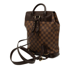 ルイ ヴィトン ダミエ ソーホー リュック バックパック N51132 ブラウン PVC レザー レディース LOUIS VUITTON 中古