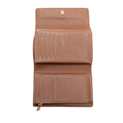 ルイ ヴィトン モノグラム ポルトフォイユ アレクサンドラ 三つ折り財布 M60047 ブラウン PVC レディース LOUIS VUITTON 中古