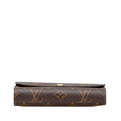 ルイ ヴィトン モノグラム ポルトフォイユ アレクサンドラ 三つ折り財布 M60047 ブラウン PVC レディース LOUIS VUITTON 中古