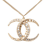 シャネル ココマーク ネックレス ゴールド メッキ ラインストーン レディース CHANEL 【中古】