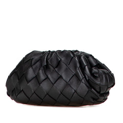 ボッテガヴェネタ イントレチャート ミニ ザ ポーチ 斜め掛け ショルダーバッグ ブラック レザー レディース BOTTEGAVENETA 【中古】