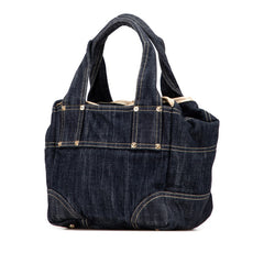 シャネル スパークリングデニム ココマーク ハンドバッグ A31985 インディゴブルー デニム レディース CHANEL 【中古】
