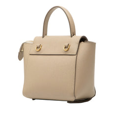 セリーヌ ピコ ベルトバッグ ハンドバッグ 194263 ベージュ レザー レディース CELINE 【中古】