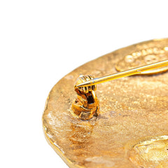 シャネル ヴィンテージ ココマーク ラウンド ライオン モチーフ ブローチ ゴールド メッキ レディース CHANEL 【中古】