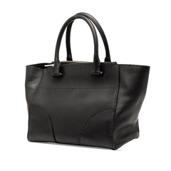 プラダ 三角ロゴプレート ハンドバッグ ショルダーバッグ 2WAY B2861K ブラック レザー レディース PRADA 【中古】