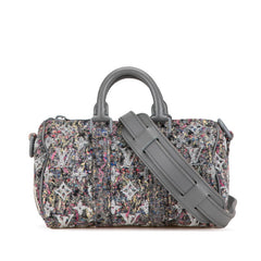 ルイ ヴィトン LVフェルト キーポルXS ハンドバッグ ショルダーバッグ 2WAY M80821 グレー フェルト レザー レディース LOUIS VUITTON 中古