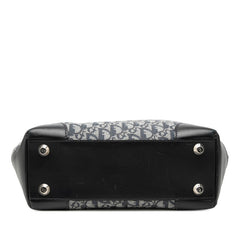ディオール トロッター トートバッグ ハンドバッグ ネイビー キャンバス レザー レディース Dior 【中古】