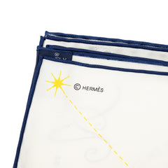 エルメス カレ70 In Pursuit of Dreams 夢を追いかけて スカーフ ホワイト シルク レディース HERMES 【中古】