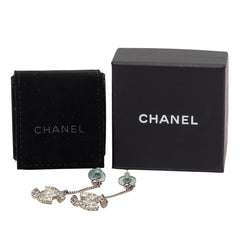 シャネル ココマーク ラインストーン スイングピアス シルバー メタル レディース CHANEL 【中古】