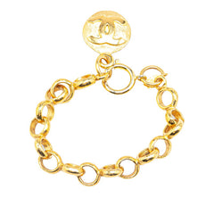 シャネル ヴィンテージ ココマーク チェーン ブレスレット ゴールド メッキ レディース CHANEL 【中古】