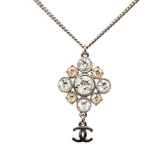 シャネル ココマーク ビジュー ネックレス シルバー メタル レディース CHANEL 【中古】