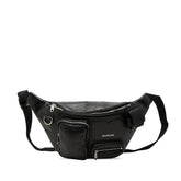 バレンシアガ スーパービジー ボディバッグ ウエストバッグ 703143 ブラック レザー レディース BALENCIAGA 【中古】