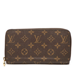 ルイ ヴィトン モノグラム ジッピーウォレット ラウンドファスナー 長財布 M42616 ブラウン PVC レザー レディース LOUIS VUITTON 【中古】