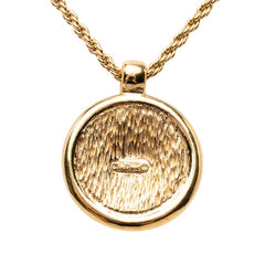 ディオール ヴィンテージ ロゴ ペンダント ネックレス ゴールド メッキ GP レディース Dior 【中古】