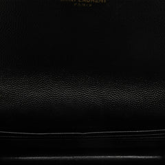 サンローラン YSLロゴ カサンドラ エンベロープ チェーン ウォレット ショルダーバッグ 393953 ブラック レザー レディース SAINT LAURENT 【中古】