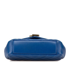 サンローラン YSL モノグラム ベイビーチャイ チェーン ショルダーバッグ 399289 ブルー レザー レディース SAINT LAURENT 【中古】