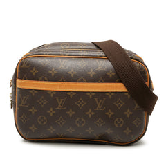 ルイ ヴィトン モノグラム リポーターPM 斜め掛け ショルダーバッグ M45254 ブラウン PVC レザー レディース LOUIS VUITTON 【中古】