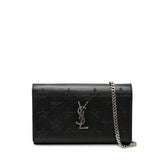サンローラン スター YSLロゴ チェーン ショルダーバッグ ウォレット INN442015 0616 ブラック レザー レディース SAINT LAURENT 【中古】
