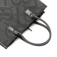 バーバリー TBモノグラム ハンドバッグ ショルダーバッグ 2WAY ブラック キャンバス レザー レディース BURBERRY 【中古】