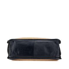 グッチ ホースビット トートバッグ ショルダーバッグ 623694 ベージュ ネイビー キャンバス レザー レディース GUCCI 【中古】