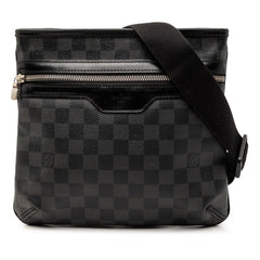 ルイ ヴィトン ダミエ グラフィット トマス 斜め掛け ショルダーバッグ N58028 ブラック PVC レザー レディース LOUIS VUITTON 【中古】