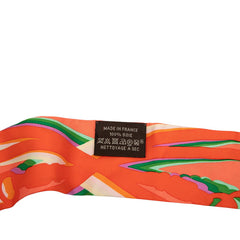 エルメス ツイリー brides de gala ブリッド ドゥ ガラ スカーフ オレンジ系 シルク レディース HERMES 中古