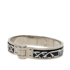 エルメス シャルニエールPM バングル ブラック シルバー メタル レディース HERMES 中古