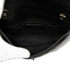 シャネル ココマーク マトラッセ ウエストバッグ ベルトバッグ ブラック ラムスキン レディース CHANEL 【中古】