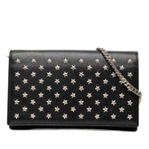 サンローラン スタースタッズ チェーン ショルダーバッグ ウォレット 382728 ブラック レザー レディース SAINT LAURENT 【中古】