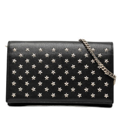 サンローラン スタースタッズ チェーン ショルダーバッグ ウォレット 382728 ブラック レザー レディース SAINT LAURENT 【中古】