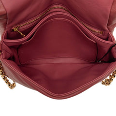 ロエベ アナグラム ゴヤ パファー チェーン ショルダーバッグ ピンク レザー レディース LOEWE 【中古】