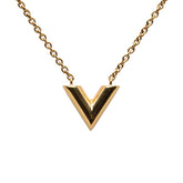 ルイ ヴィトン エセンシャルV ネックレス M61083 ゴールド メッキ レディース LOUIS VUITTON 【中古】