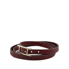 エルメス アピ3 ブレスレット 3連 ワインレッド ボルドー スイフト レディース HERMES 【中古】