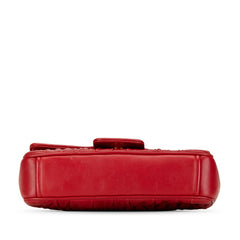 プラダ ギャザー 斜め掛け チェーンショルダーバッグ 1BD235 レッド レザー レディース PRADA 【中古】