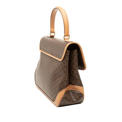 セリーヌ マカダム ハンドバッグ ブラウン PVC レザー レディース CELINE 【中古】