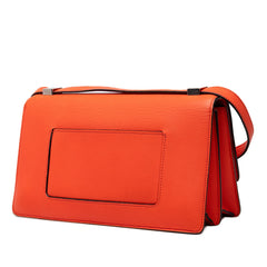 セリーヌ 斜め掛け ショルダーバッグ オレンジ レザー レディース CELINE 中古