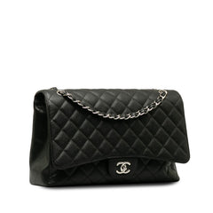 シャネル マトラッセ ココマーク チェーン ショルダーバッグ ブラック シルバー金具 キャビアスキン レディース CHANEL 【中古】