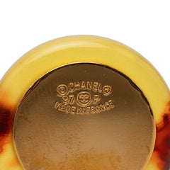 シャネル マドモアゼル ヴィンテージ イヤリング 97P ゴールド ブラウン プラスチック メッキ レディース CHANEL 【中古】