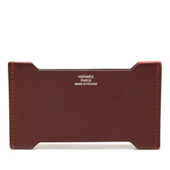 エルメス マンハッタン カードケース パスケース A刻印 レッド ボルドー ソンブレロ レディース HERMES 【中古】
