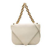ボッテガヴェネタ マウント チェーン ハンドバッグ ショルダーバッグ 2WAY ホワイト レザー レディース BOTTEGAVENETA 【中古】