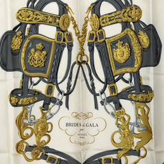 エルメス カレ90 BRIDES de GALA ブリッド ドゥ ガラ スカーフ ピンク マルチカラー シルク レディース HERMES 中古