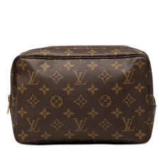 ルイ ヴィトン モノグラム トゥルース トワレット 23 ポーチ コスメポーチ M47524 ブラウン PVC レザー レディース LOUIS VUITTON 【中古】
