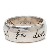 グッチ インターロッキングG Blind for Love リング 指輪 #19 ハート SV925 シルバー レディース GUCCI 【中古】