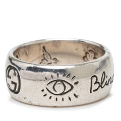 グッチ インターロッキングG Blind for Love リング 指輪 #19 ハート SV925 シルバー レディース GUCCI 【中古】