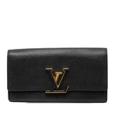 ルイ ヴィトン ポルト フォイユ カプシーヌ 長財布 M61248 ノワール ブラック トリヨンレザー レディース LOUIS VUITTON 【中古】